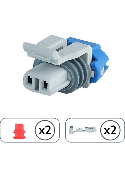 (Delphi) Opel Enjektör Soketi Gri 2 Pin Kablosuz