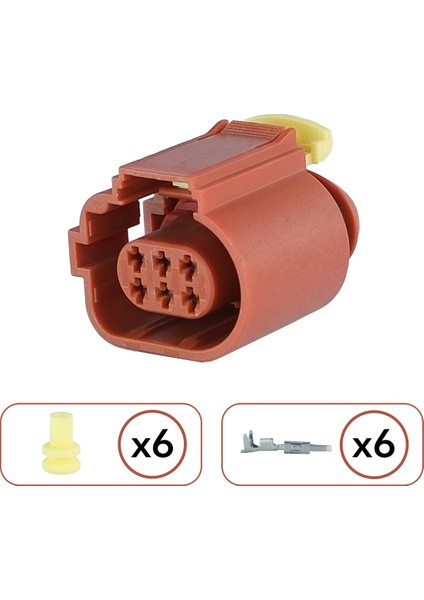 Hava Akışmetre Soketi Kahverengi 6 Pin Kablosuz fiyatları