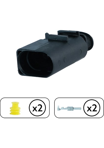 TE/Amp Sis Soketi Dişi 2 Pin Kablosuz