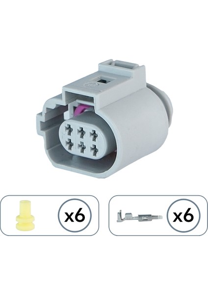 Hava Akışmetre Soketi Gri 6 Pin Kablosuz