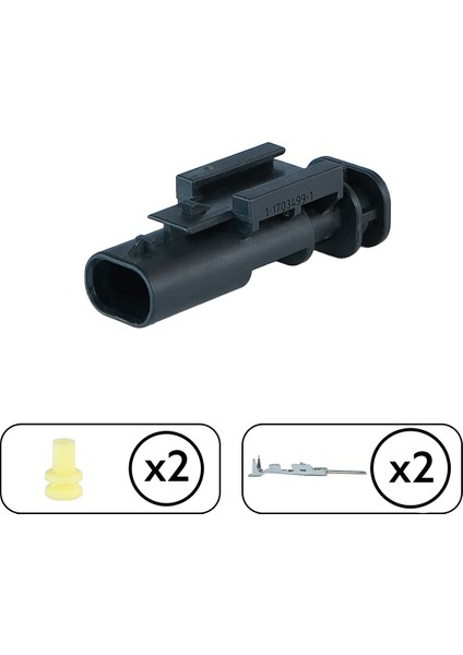 TE/Amp Enjektör Soketi Dişi 2 Pin Kablosuz fiyatları