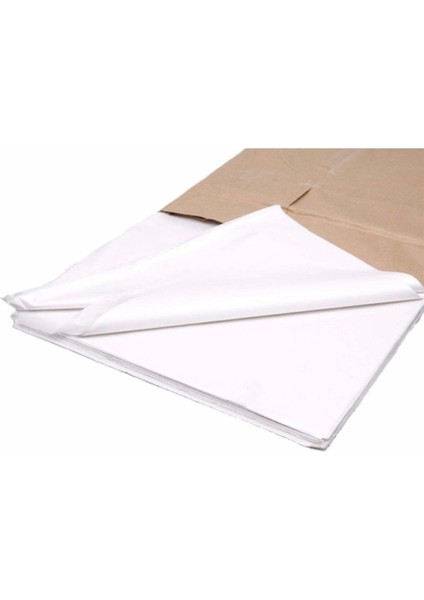 Beyaz Pelur Kağıt Hediye Paketleme Ambalaj Kağıdı 50X35 cm Boy 50 Adet