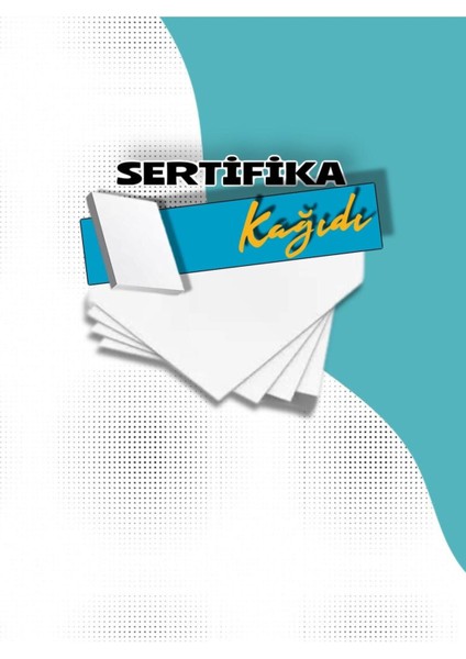 Yüksek Kaliteli Kalın Sertifika Kağıdı ve Başarı Belgesi A4 Ebatında 300 gr 50 Adet