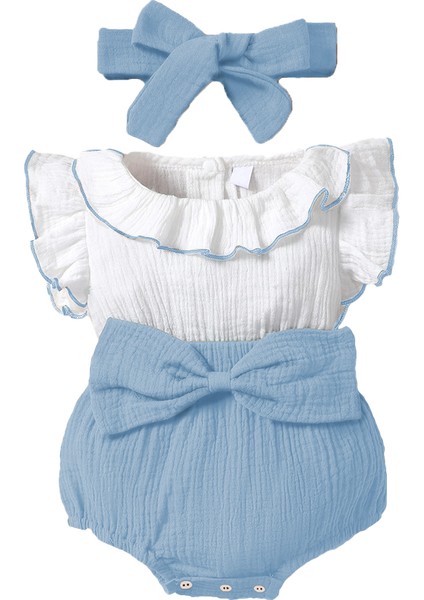 x Ipek Atlas Kız Bebek Müslin Bandanalı Hediyelik Romper Zıbın