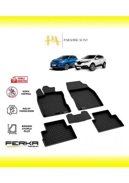 Renault Kadjar 2014-2018 4d Havuzlu Paspas