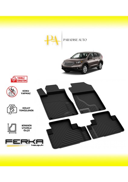 Honda Cr-V 4 2013-2016 4d Havuzlu Paspas