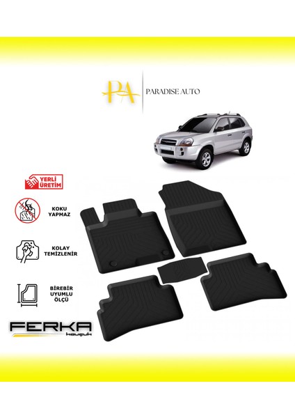 Hyundai Tucson 1 2004-2010 4d Havuzlu Paspas