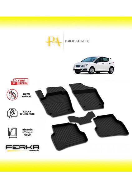 Seat Ibiza 4 2009-2017 4d Havuzlu Paspas