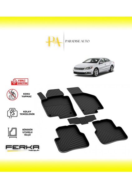 Volkswagen Passat cc 2011-2016 4d Havuzlu Paspas