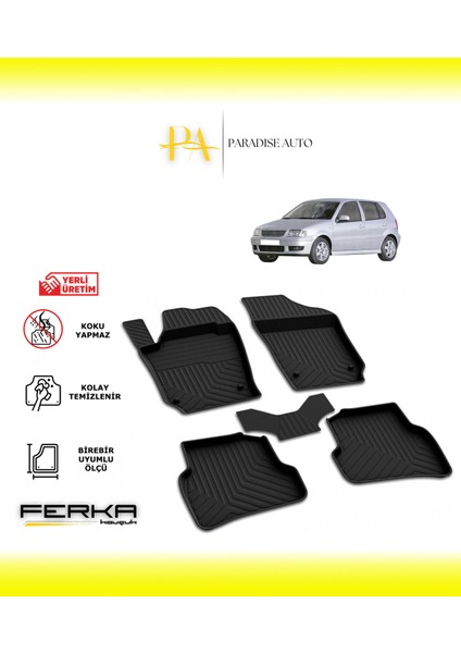 Volkswagen Polo Hb 4 1999-2005 4d Havuzlu Paspas