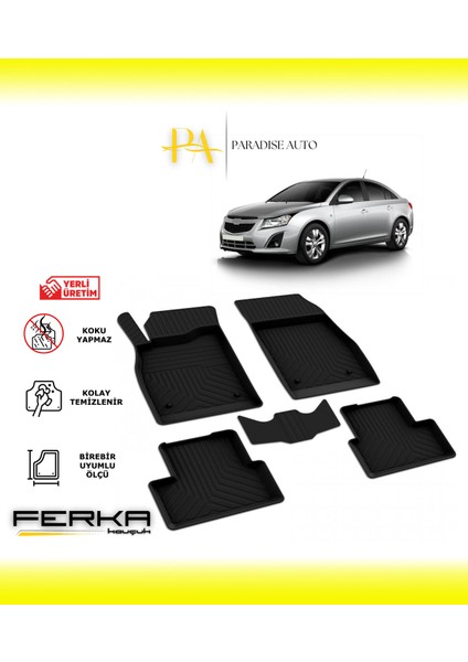 Chevrolet Cruze 2009-2016 4d Havuzlu Paspas