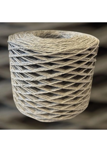 Kağıt İp Çanta, Şapka, Dıy Yapımı (100 gr) G53 Gri
