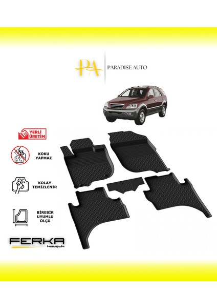 Kia Sorento 2002-2009 4d Havuzlu Paspas