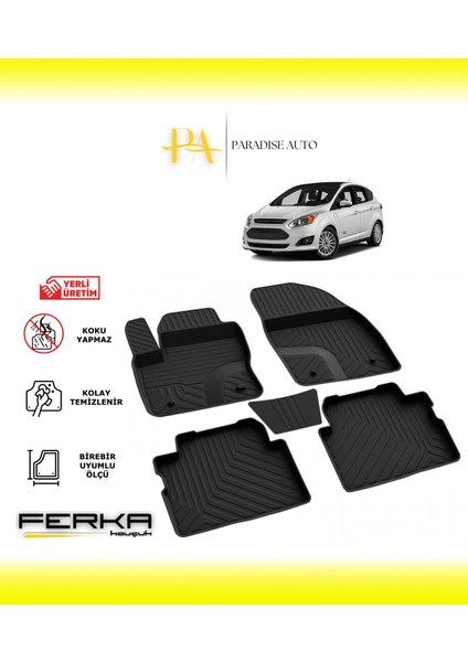 Ford C-Max 2 2011-2015 4d Havuzlu Paspas