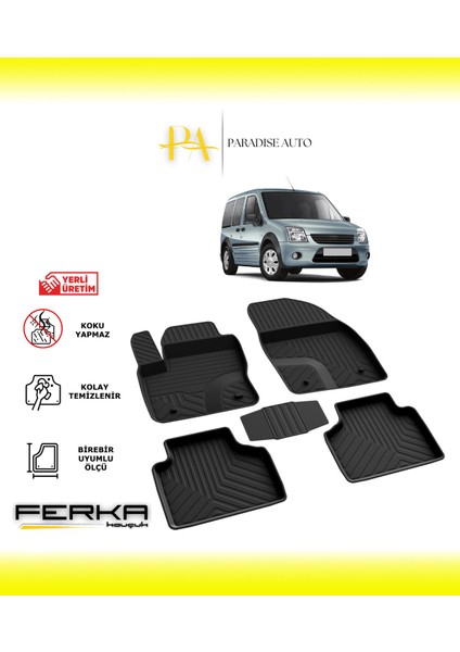 Ford Tourneo Connect 1 2002-2014 4d Havuzlu Paspas