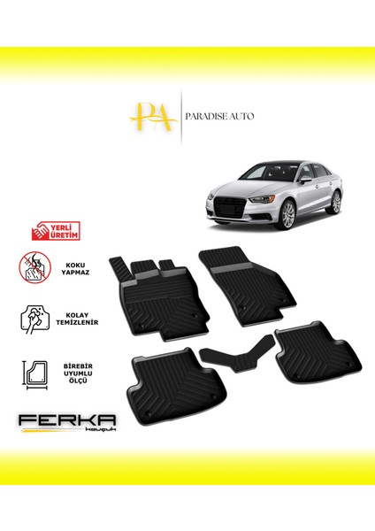 Audi A3 2012-2020 4d Havuzlu Paspas