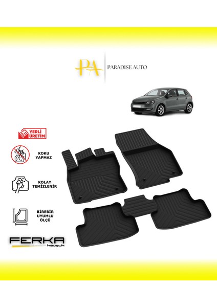 Volkswagen Polo 5 2009-2017 4d Havuzlu Paspas