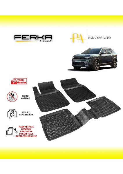 Renault Duster 3 4x2 2024 ve Üstü Uyarlanabilir Havuzlu Paspas
