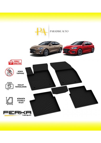 Ford Focus 4 Hatchback 2019 ve Üstü 4d Havuzlu Paspas