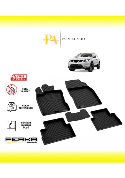 Nissan Qashqai 2 2014-2021 4d Havuzlu Paspas