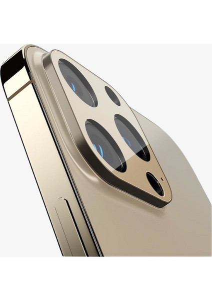 iPhone 13 Pro Max / 13 Pro Kamera Lens Camı Koruyucu GLAS.tR Optik (2 Adet) Gold - AGL04034