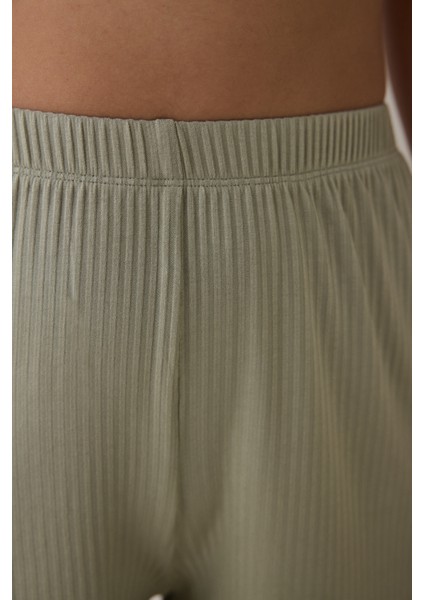 Bloom Solid Haki Şort Pijama Altı