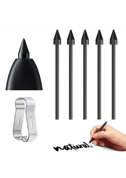 Samsung S Pen Tablet Uyumlu Kalem Ucu Tab S6/S6LTE/S7FE/S7ULTRA/S8 /s8 ULTRA/S9/S9FEULTRA S10/S10ULTRA (5 Tane) Siyah