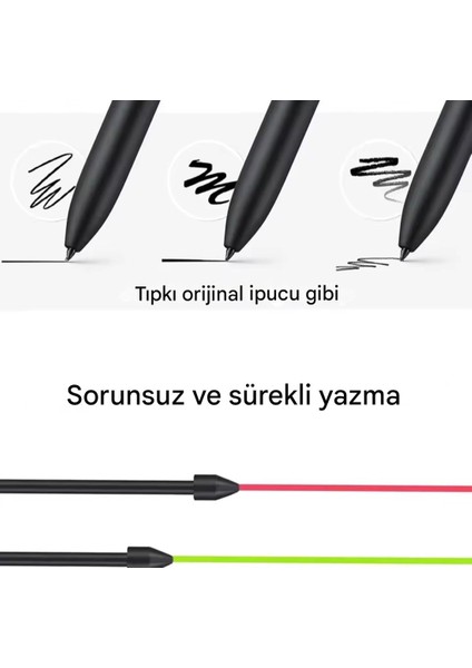 Samsung S Pen Tablet Uyumlu Kalem Ucu Tab S6/S6LTE/S7FE/S7ULTRA/S8 /s8 ULTRA/S9/S9FEULTRA S10/S10ULTRA (5 Tane) Siyah modelleri