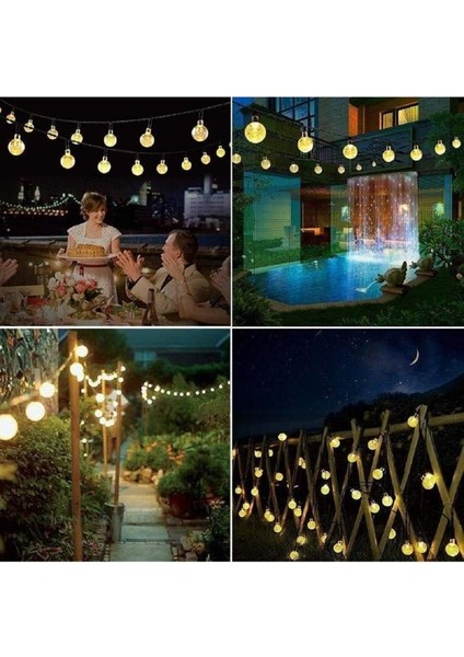 7 Metre 50 LED Opak Solar Lamba Güneş Enerjili Sarı Işık Top Zincir Bahçe Aydınlatma Parti Süs Lambası fırsatları