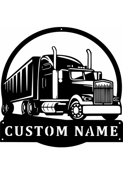 Kişiye Özel American Truck Mdf Lazer Kesim Duvar Tablosu