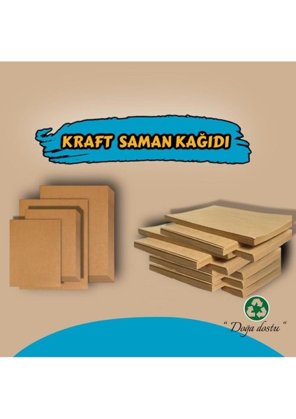 A4 Saman Kağıdı, A4 Kraft Saman Kağıdı 50 Adet 220 Gram