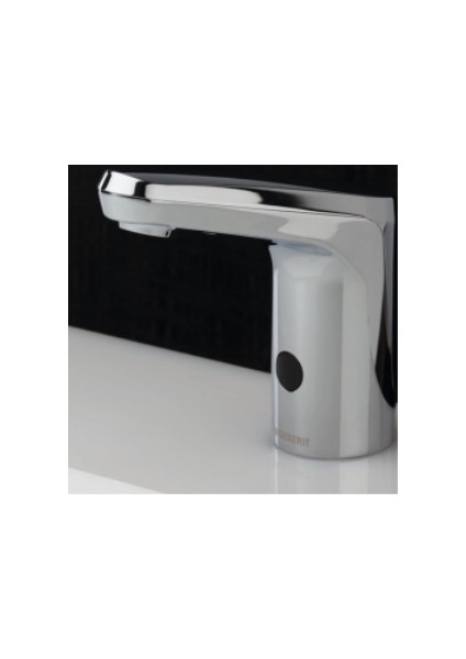 Geberit 116.133.21.1 Type 80 Fotoselli Lavabo Bataryası Tek Su Girişli, Krom, Elektrikli