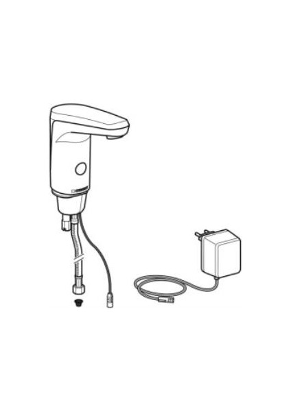 Geberit 116.133.21.1 Type 80 Fotoselli Lavabo Bataryası Tek Su Girişli, Krom, Elektrikli modelleri