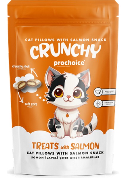 Prochoice 60 gr x 12 Adetcrunchy Salmon, Kediler Için Somon Balığı Ilaveli Çıtır Atıştırmalık 11