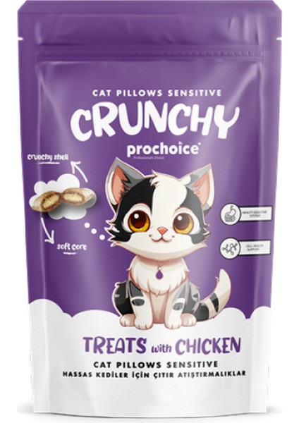 Prochoice 60 gr x 12 Adet Crunchy Sensitive, Hassas Kediler Için Çıtır Atıştırmalık 11