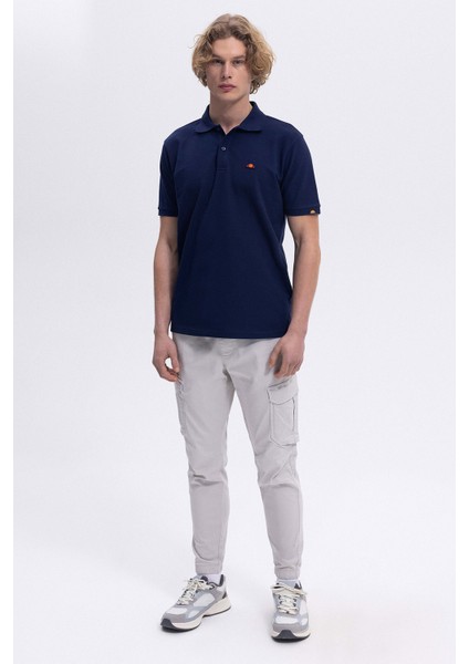 Logolu Pamuklu Regular Fit Düğmeli Polo Yaka T Shirt Erkek Polo Yaka T Shirt EM460