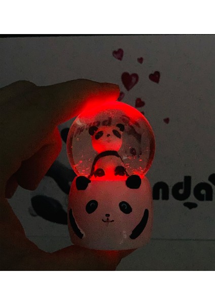 Panda Işıklı Küçük Boy Kar Küresi modelleri