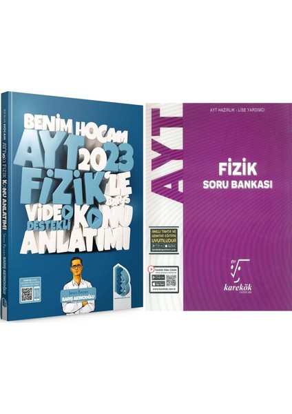 Benim Hocam 2023 Ayt Fizik Konu ve Karekök Soru Bankası Seti 2 Kitap