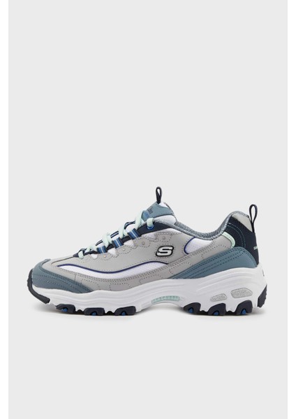D'lites Deri Renk Bloklu Kalın Taban Taş Detaylı Sneaker Ayakkabı Bayan Ayakkabı 13143 Gybl