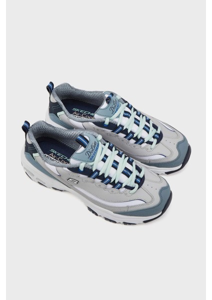 D'lites Deri Renk Bloklu Kalın Taban Taş Detaylı Sneaker Ayakkabı Bayan Ayakkabı 13143 Gybl