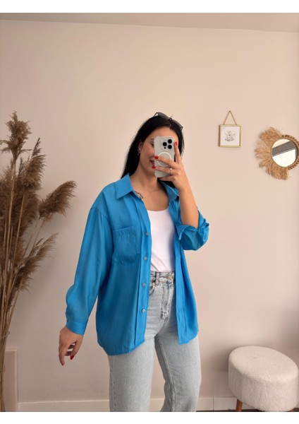 Düşük Omuz Oversize Gömlek