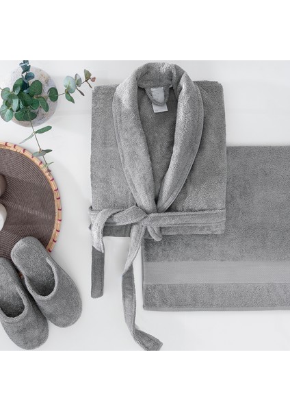 Essentials 3'lü Banyo Seti | Terlik (42-44) - Gri