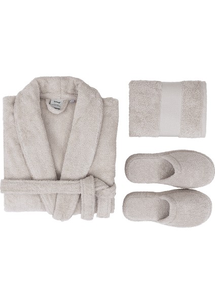 Essentials 3'lü Banyo Seti | Terlik (39-41) - Bej modelleri