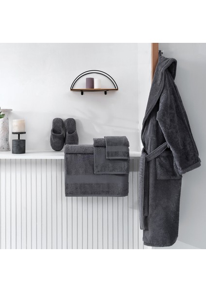 Essentials 3'lü Banyo Seti | Terlik (39-41) - Antrasit