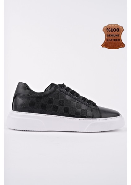 Morta Kalın Taban Bağcıklı Hakiki Deri Erkek Günlük Sneaker Spor Ayakkabı
