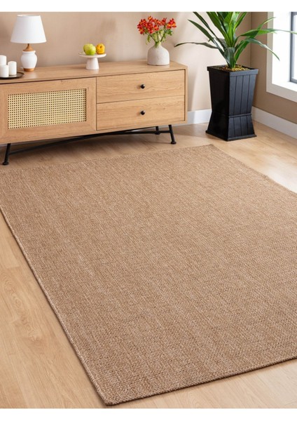 SRZ-0604 Jüt Tabanlı Hasır Dokuma Örme Bohem Antialerjik Halı Kilim fırsatları