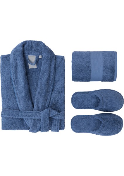 Essentials 3'lü Banyo Seti | Terlik (39-41) - Navy