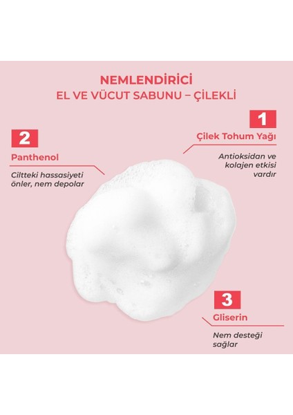 Nemlendirici El ve Vücut Sabunu - Çilekli fiyatları