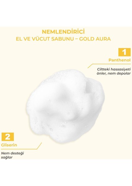 Nemlendirici El ve Vücut Sabunu - Gold Aura fiyatları