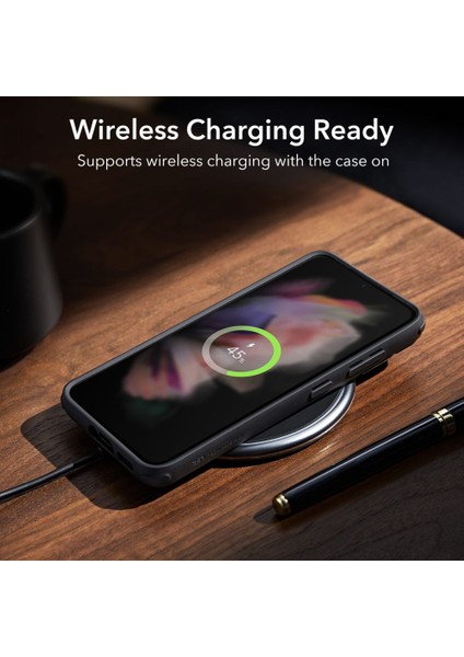 Samsung S23 Kılıf Standlı Kickstand Silikon - Şeffaf Siyah modelleri